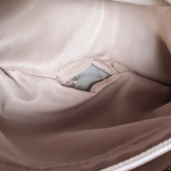 Woven Textured Tan & Brown Purse Handbag with Pockets - Picture 9 of 15